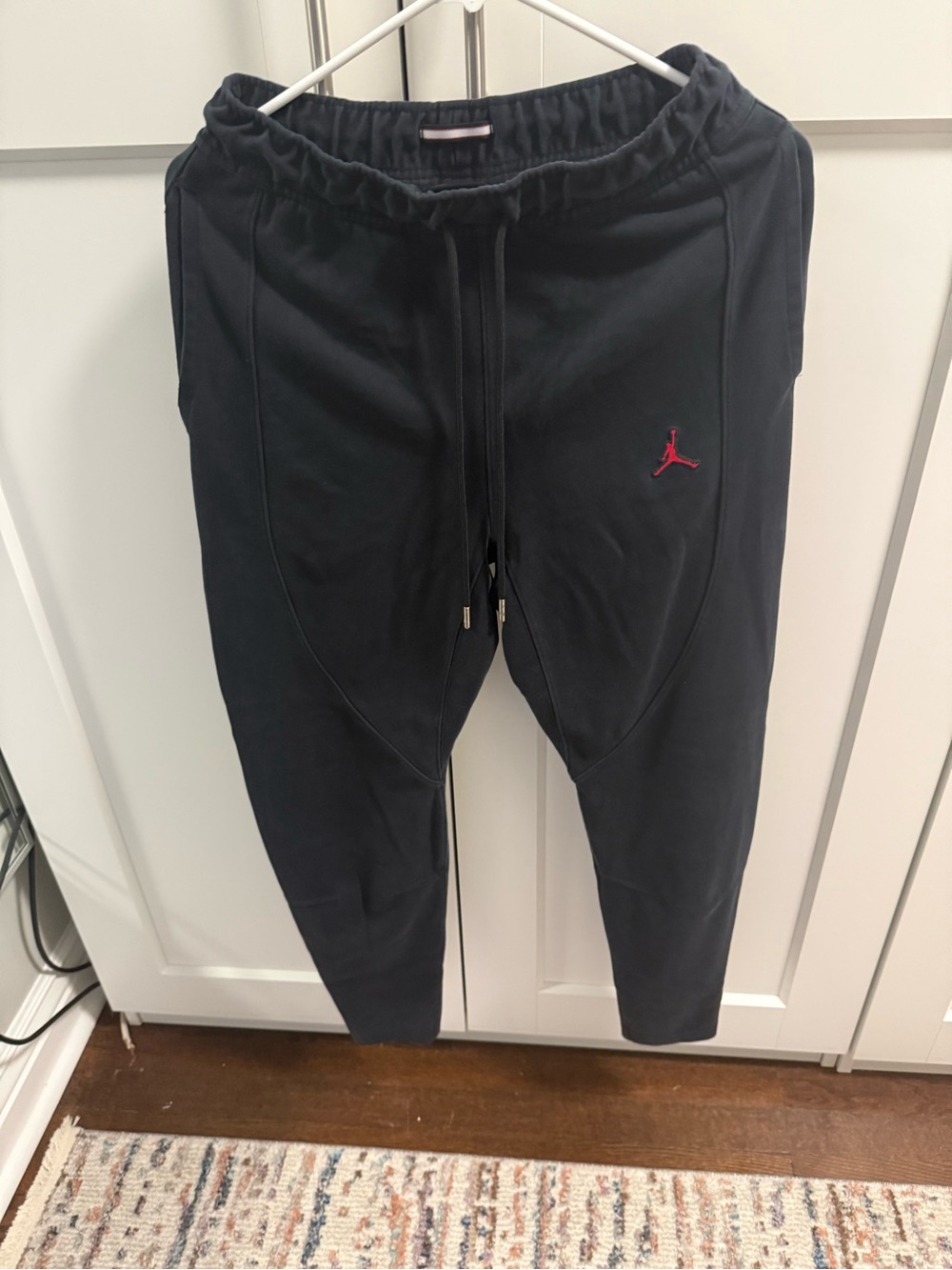 Jordan Black Men's Jogger Sweatpants with Red Jumpman